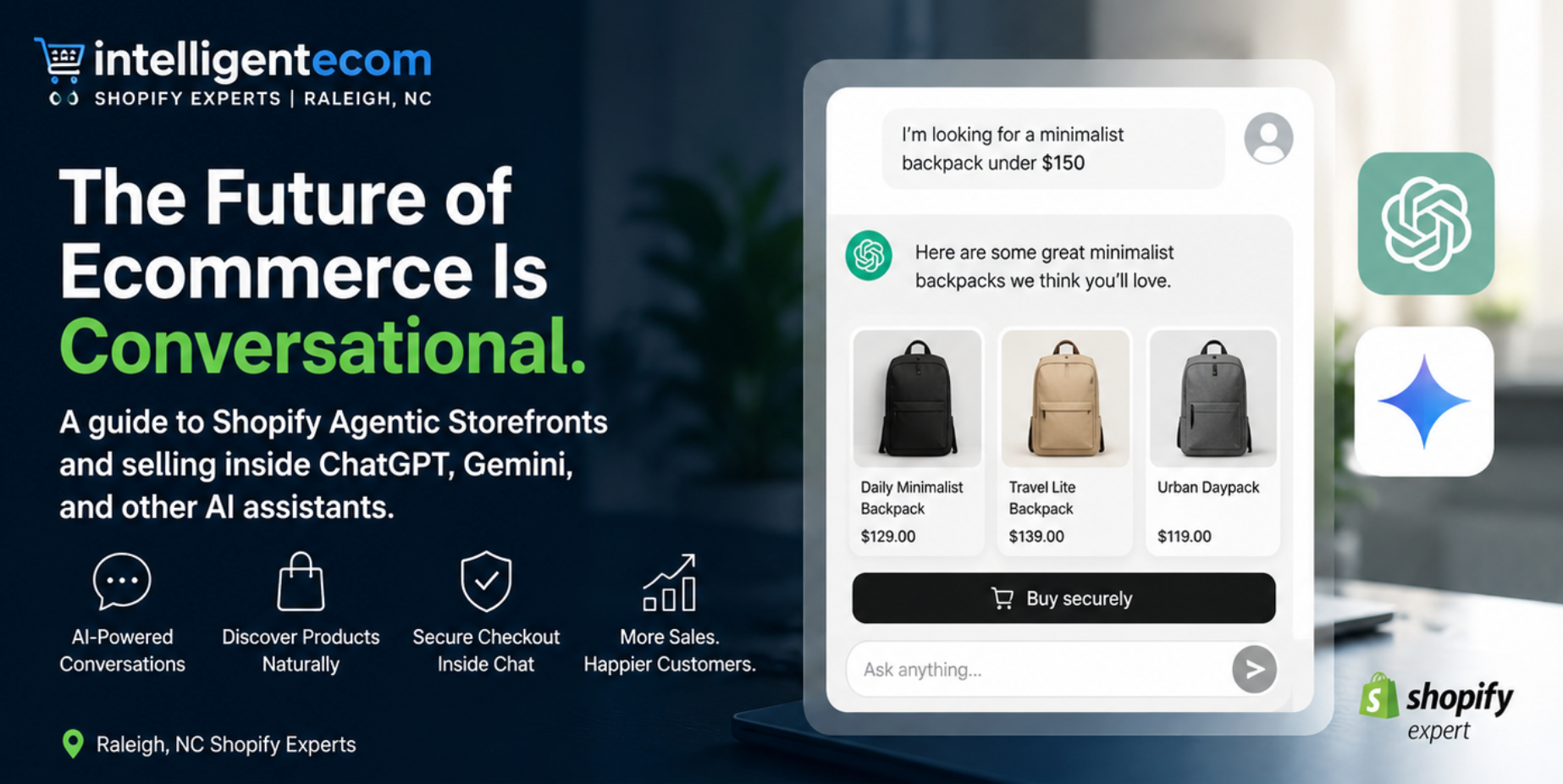 Shopify Agentic Storefronts Guide: Sell Inside ChatGPT & Gemini | Raleigh NC Shopify Expert