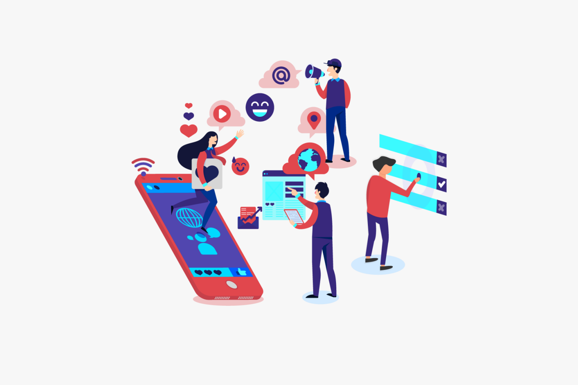 Social media channels for marketing
